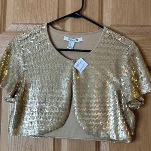 Gold sequin bolero